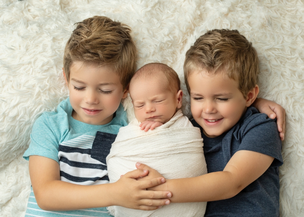 Newborn with siblings
